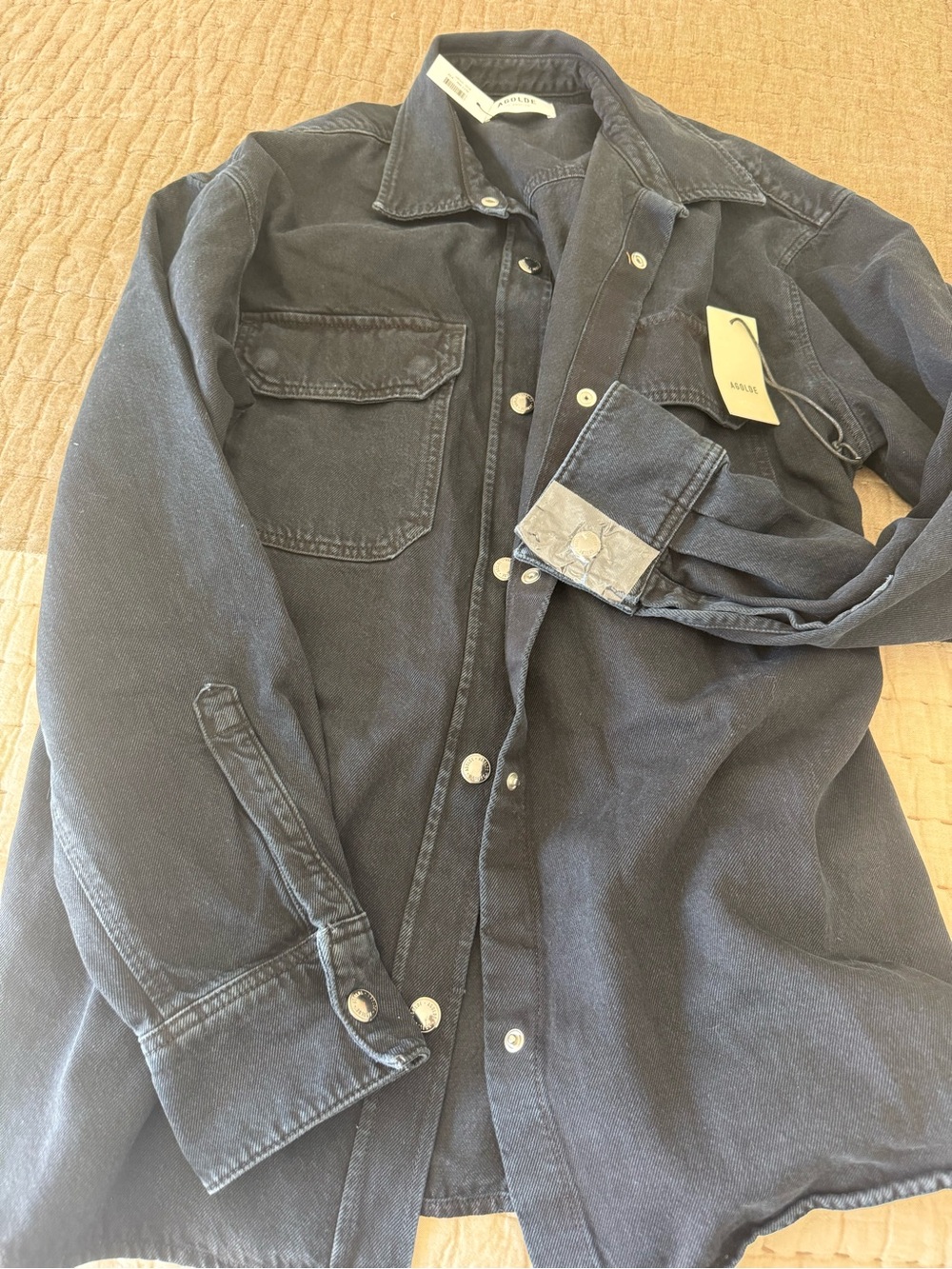 Agolde Black Washed Jean Jacket/Shirt